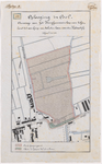 1892-166 Calque op linnen van de ophoging in Cool. Aanvraag aan het Hoogheemraadschap van Schieland tot aankoop van ...