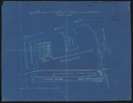 1892-170-2 Lichtdruktekening van een gedeelte van het spoor naar de petroleum etablissementen te Charlois, met in het ...