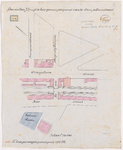 1892-174 Kaart met aanduiding van door de heer J. Spruijt te koop gevraagde grond aan de Oranjeboomstraat. Calque op linnen.