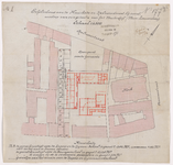 1892-177-2 Calque op linnen van scholenbouw aan de Kruiskade en Helmersstraat bij eventuele aankoop van een gedeelte ...