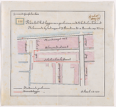 1892-211 Kaart met aanduiding van plan voor het leggen van gasbuizen in de Schoterboschstraat. Calque op linnen.