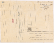 1892-218 Tekening van de voorgestelde wachtkamer voor de Rotterdamse Tram aan de Westersingel. Calque op papier.