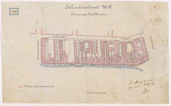 1892-220-1 Calque op linnen van te koop gevraagde grond door Koolsbergen aan de W.Z. van de Schoutenstraat. Blad 1
