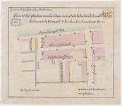 1892-221 Kaart met aanduiding van het plan voor het plaatsen van lantaarns in de Schoterbosstraat. Calque op linnen.