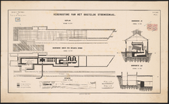 1892-233-3 Tekening van de vergroting van het Oostelijk Stoomgemaal aan de Boezemsingel, met heiplan, doorsnede onder ...