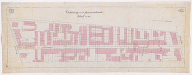 1892-24 Calque op linnen van de verbetering van de Gouvernestraat.