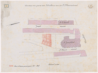 1892-35 Calque op linnen van de aankoop van grond voor schoolbouw aan de St. Mariastraat.