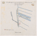 1892-45 Calque op linnen van de te maken afdamming in de sloot langs de Walenburgerweg nabij de Spoorsingel.