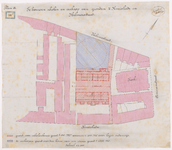 1892-56-1 Calque op linnen van de te bouwen scholen en verkoop van gronden aan de Kruiskade en Helmersstraat. Plan A, ...