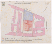 1892-56-2 Calque op linnen van de te bouwen scholen en verkoop van gronden aan de Kruiskade en Helmersstraat. Plan A, ...