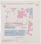 1892-59 Calque op linnen van de te maken klinkerbestrating en te leggen trottoir aan het Westplein.