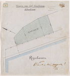 1892-69 Calque op linnen van het terrein voor het Vriesseveem aan de Rijnhaven.