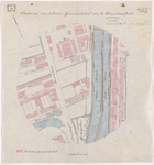 1892-72 Calque op linnen der situatie van een te bouwen gymnastiekschool aan de Boezemdwarsstraat.