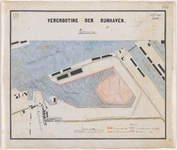 1892-91-1 Tekening van de vergroting van de Rijnhaven. Blad 1