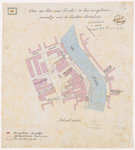 1892-96 Calque op linnen van door de heer Van Krieken te koop aangeboden perceeltje aan de Rechter Rottekade.