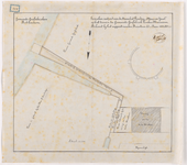 1893-111 Calque op linnen van een te maken voetpad voor de stoombootrederij ,,Maas en IJssel op het terrein van de ...