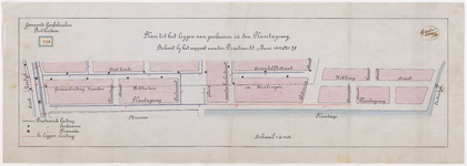 1893-116 Plan tot het leggen van gasbuizen in de Plantageweg.