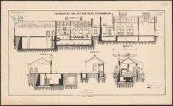 1893-118-2 Gedrukte tekening van de vergroting van het oostelijk stoomgemaal. Blad 2