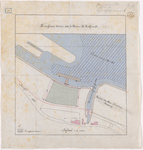1893-13 Kaart met aanduiding van het te verhuren terrein aan de heren H. Rieth en Co. Calque op linnen.