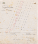 1893-137 Tekening van de op te breken sporen van de Rotterdamsche Tramweg Maatschappij in de Diergaardelaan, op de hoek ...