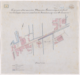 1893-14 Kaart met aanduiding van de te dempen sloot aan de Nieuwe Binnenweg in verband met het leggen van een wissel ...