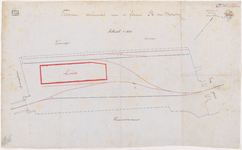 1893-144 Tekening van het verhuurde terrein aan de firma Ph. Van Ommeren, gelegen tussen de Koningshaven en de ...