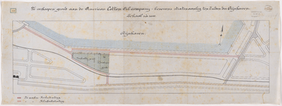 1893-152 Calque op linnen van de te verkopen grond aan de American Cotton Oil Compagny, benevens stratenaanleg ten ...