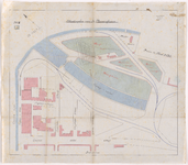 1893-155-1 Calque op linen van het stratenplan aan de Nassauhaven no. I en II. Blad 1