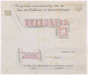 1893-205 Calque op linnen van de voorgestelde vernummering van de Laan van Snelleman en Laanzichtstraat.