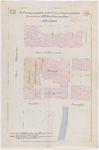 1893-222 Calque op linnen van de ruiling van grond aan de Noordmolendwarsstraat tussen de gemeente en A.H. Smulders van Leur.