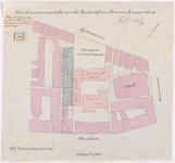 1893-234 Calque op linnen van de aankoop van een gedeelte van het Buitenhof van mevrouw Leeuwenburg.