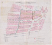 1893-36-2 Calque op linnen van de stratenaanleg op de terreinen der maatschappijen van grondbezit en der gemeente in de ...