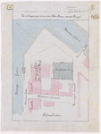1893-46 Calque op linnen van de te verkopen grond aan de heer Simon van den Bergh.