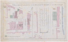 1893-53 Calque op linnen van de verkoop van 10 perceelen open grond aan de Van Spaanstraat, het Oostvestplein en de ...