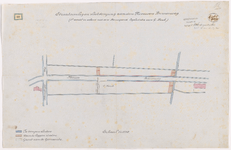 1893-60 Calque op linnen van de straataanleg en slootdemping aan de Nieuwe Binnenweg. (2de voorstel in verband met de ...