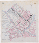 1893-64 Calque op linnen van de rioolzinker onder de Schie bij de Poortstraat en verlaging van het riool van de Zwart ...