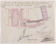 1893-8 Calque op linnen der situatie van het verlengde gedeelte der Dwars Noordmolenstraat waarvan de aanleg wordt ...