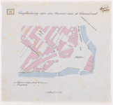 1893-85 Calque op linnen van de verplaatsing van het urinoir aan de Weenastraat.
