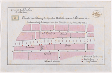 1893-95 Calque op linnen van het plan tot verbetering van de openbare verlichting aan de Binnenrotte.