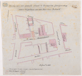 1894-103 Een calque op linnen van de aanleg van een gedeelte van de straat en de riolering aan de zuidelijke ...