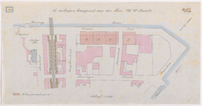 1894-104 Een calque op linnen van de te verkopen bouwgrond aan de heer W. Baartz aan de Nassaukade.