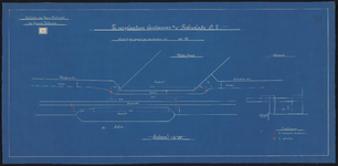 1894-107 Tekening van de te verplaatsen lantaarns aan de Schiekade O.z. Behoort bij het rapport van de directeur van de ...