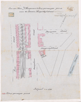 1894-110-1 Calque op linnen van de door de heer J. Hoogeveen te koop gevraagde grond aan de Steven Hoogendijkstraat. Blad 1