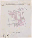 1894-117 Calque op linnen van de demping van een gedeelte sloot nabij de Schoterboschstraat door de heer P. M. Zimmerman.