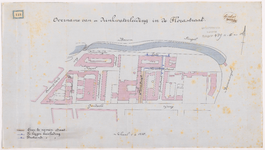 1894-118 Calque op linnen van de overname der Florastraat en daarin te leggen drinkwaterleiding.