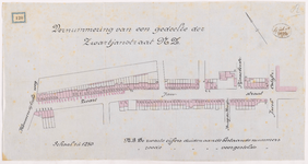 1894-120 Calque op linnen van de vernummering der huizen van een gedeelte der Zwart Janstraat N.Z.