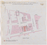 1894-121 Calque op linnen van de door de heer Knock aangeboden perceelen aan het Achterklooster de Van Spaanstraat en ...
