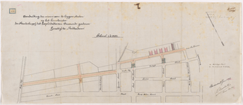 1894-123 Calque op linnen van de aanduiding der nieuw aan te leggen straten op het bouwterrein der Maatschappij tot ...