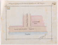 1894-155 Calque op linnen van de te koop gevraagden grond aan de Admiraliteitskade door M. Zaaijer.