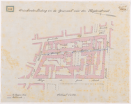 1894-161 Calque op linnen van de drinkwaterleiding in de Generaal Van der Heijdenstraat.